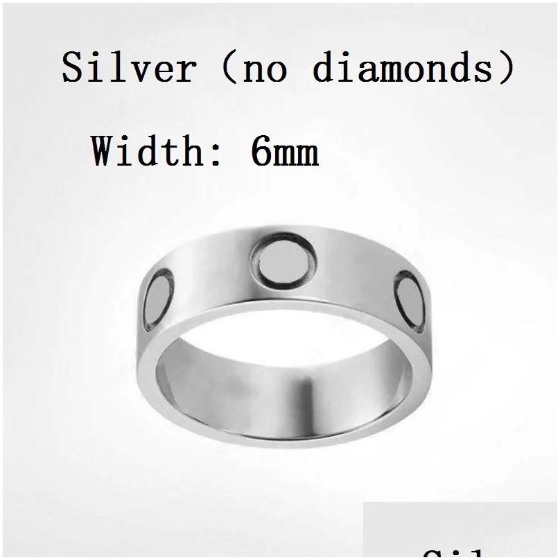 6 мм серебро без бриллианта