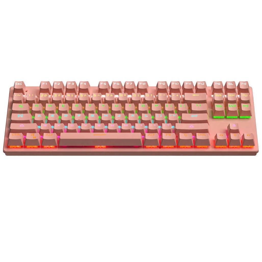 Teclado mecânico real rosa K300 rosa