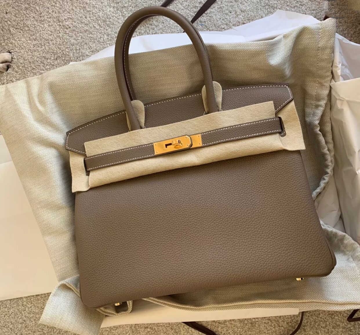 elephant grey platinum bag