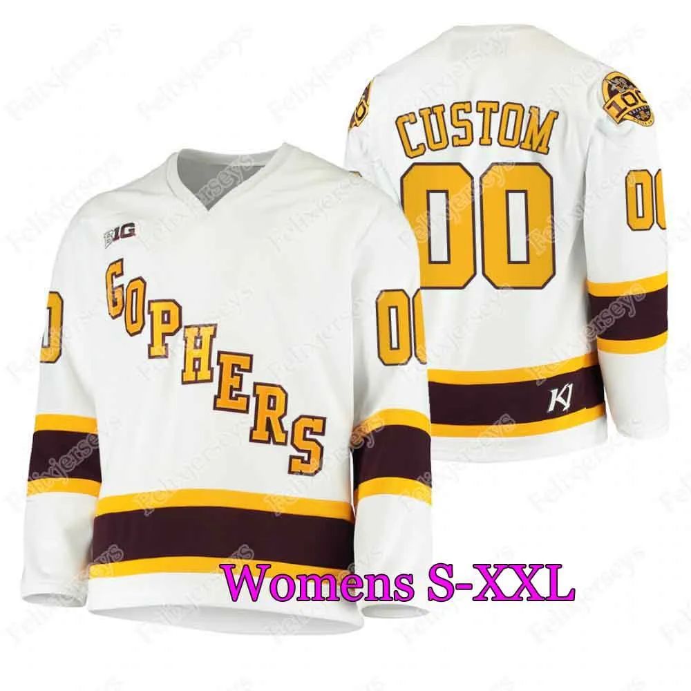 100th White Womens S-XXL