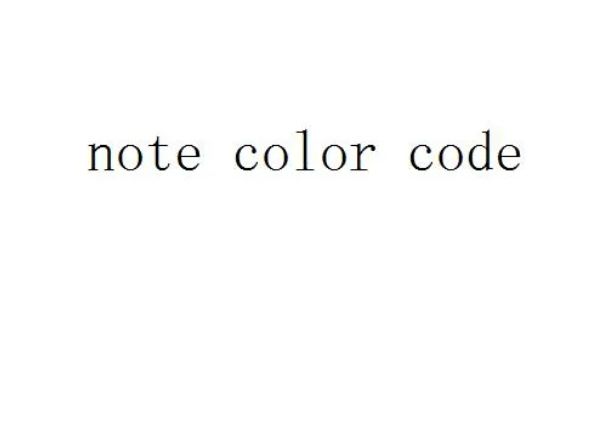 note color code