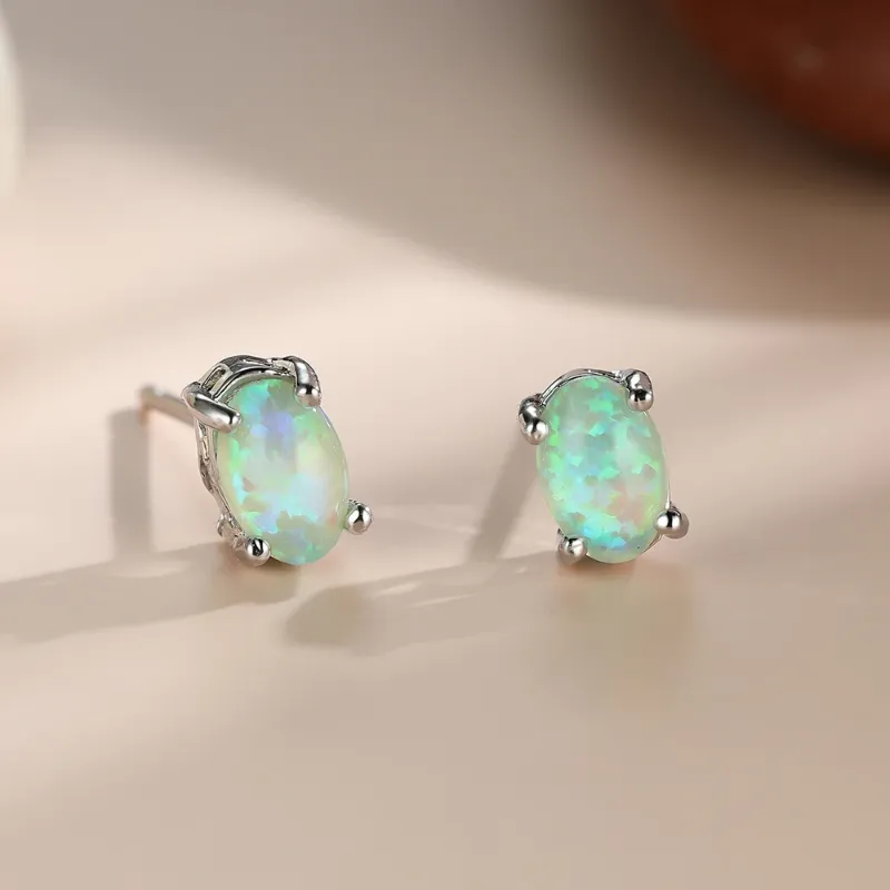 6 mm silbergrüner Opal