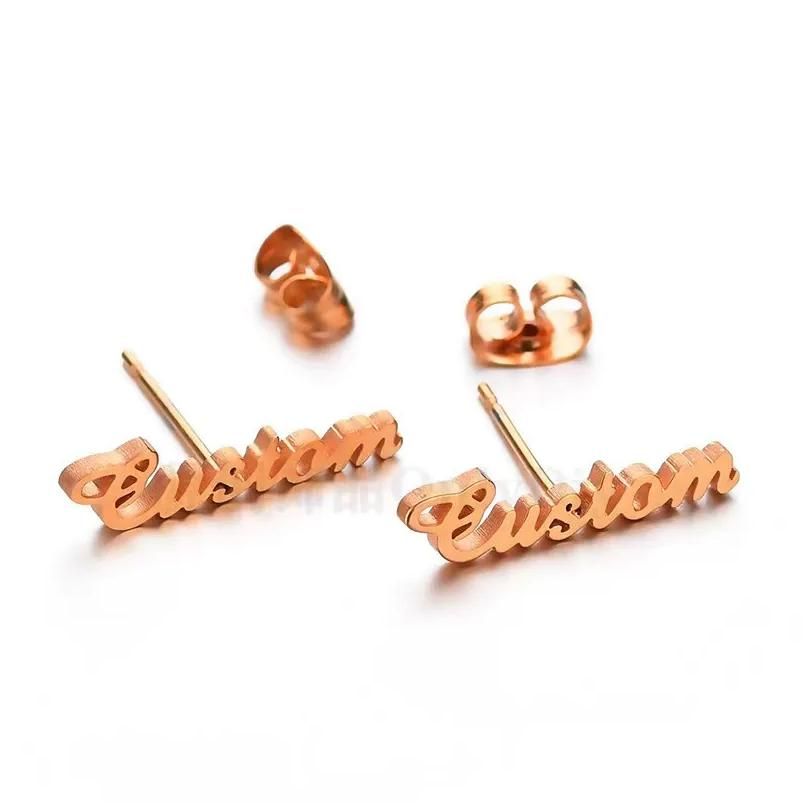 Rose Gold Color Tud Earrings