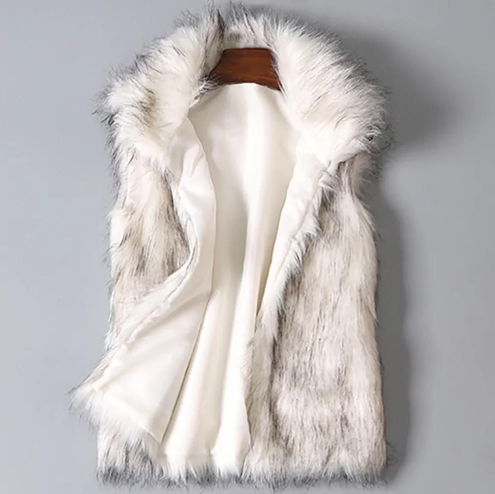 Gilet de fourrure blanche