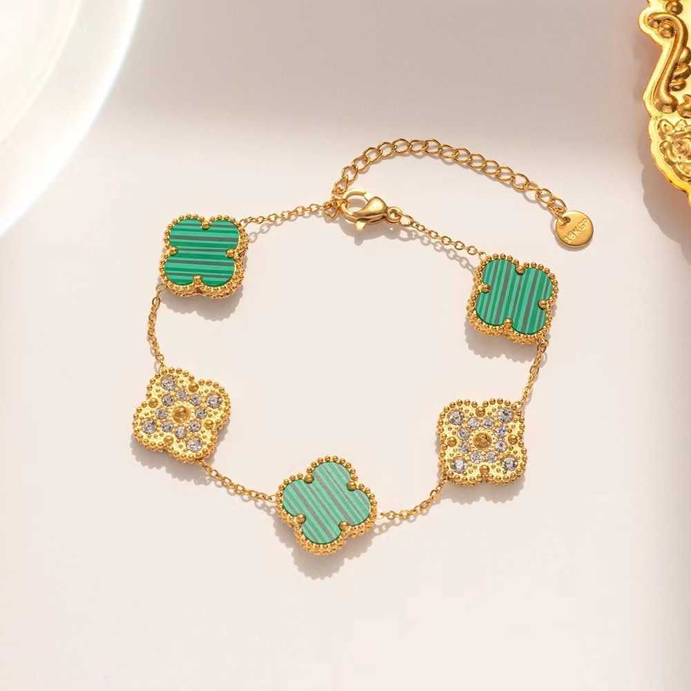 18k Gold Bracelet Green-13mm Suitable