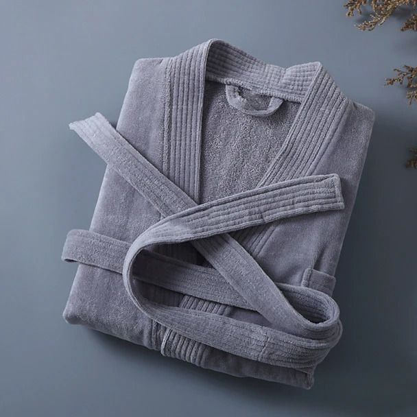 grey terry robe