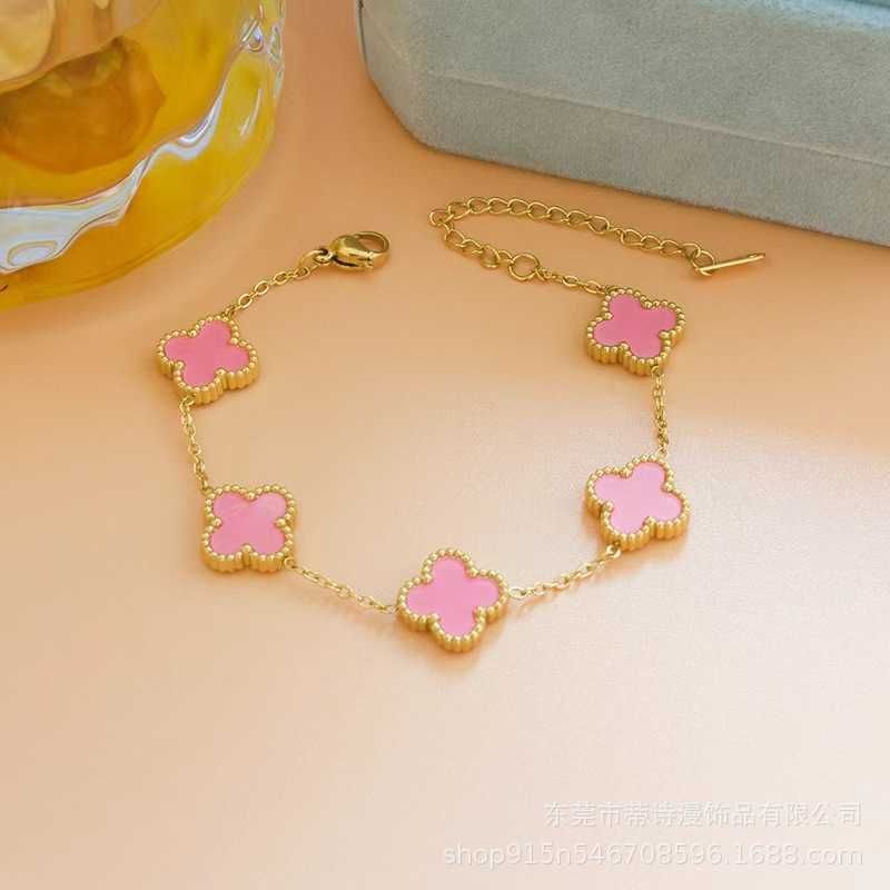 001 Guldarmband rosa 18K