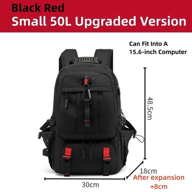 50l black red