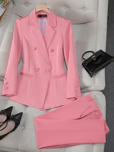 pink pant suit