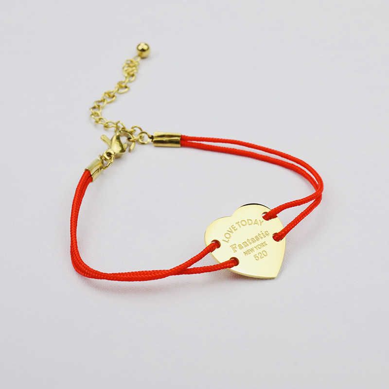 Rotes Cordon-Armband aus Gold