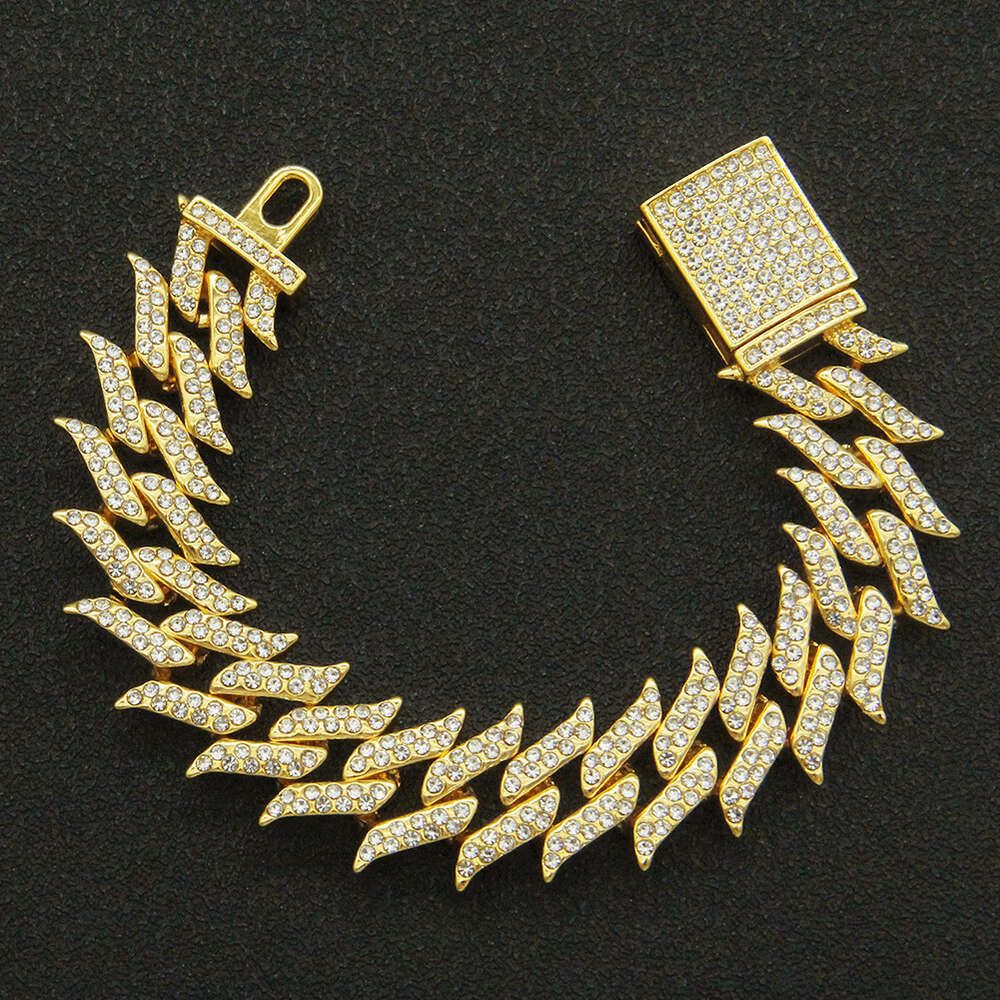 Gold 8inch 17mm-Bracelet