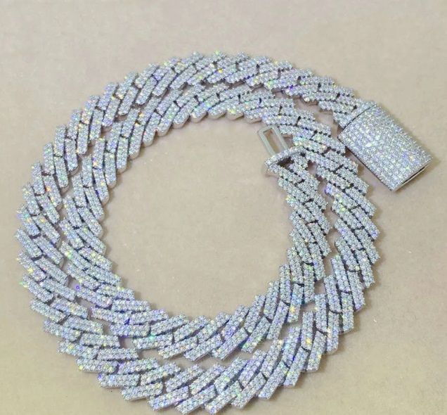 10mm White Gold -8 Inches