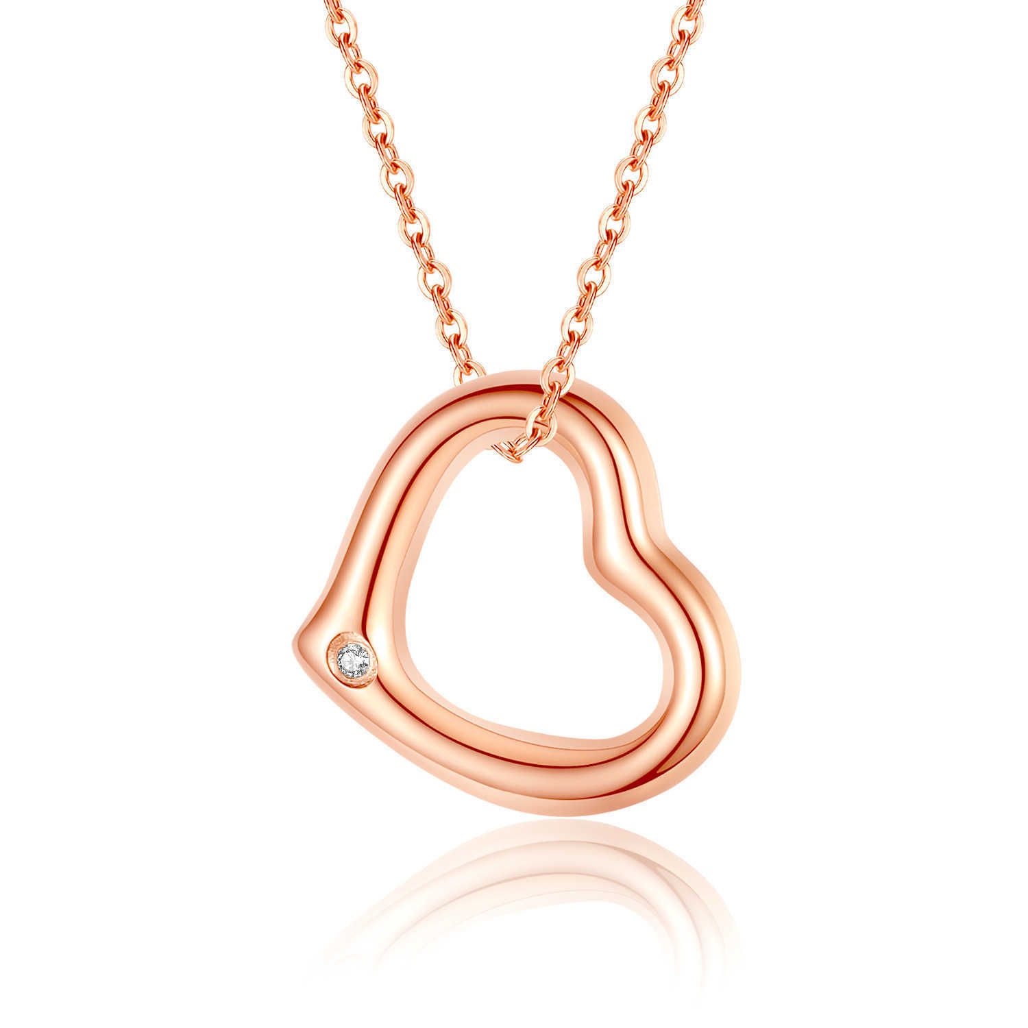 Collier simple amour creux