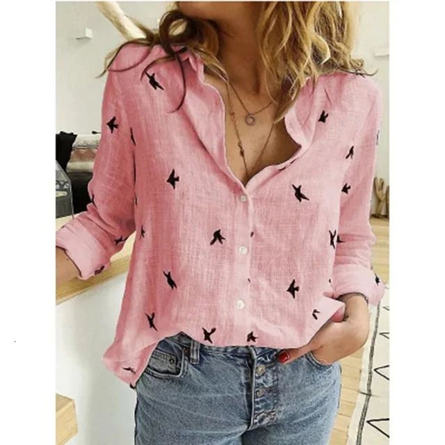 birds print pink