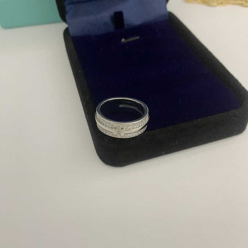 Double T Ring Platinum (широкое издание w