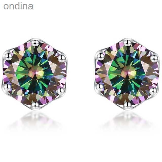 Rainbow Moissanite-1ctX2PCS