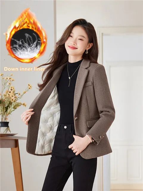 Brown Down Blazer