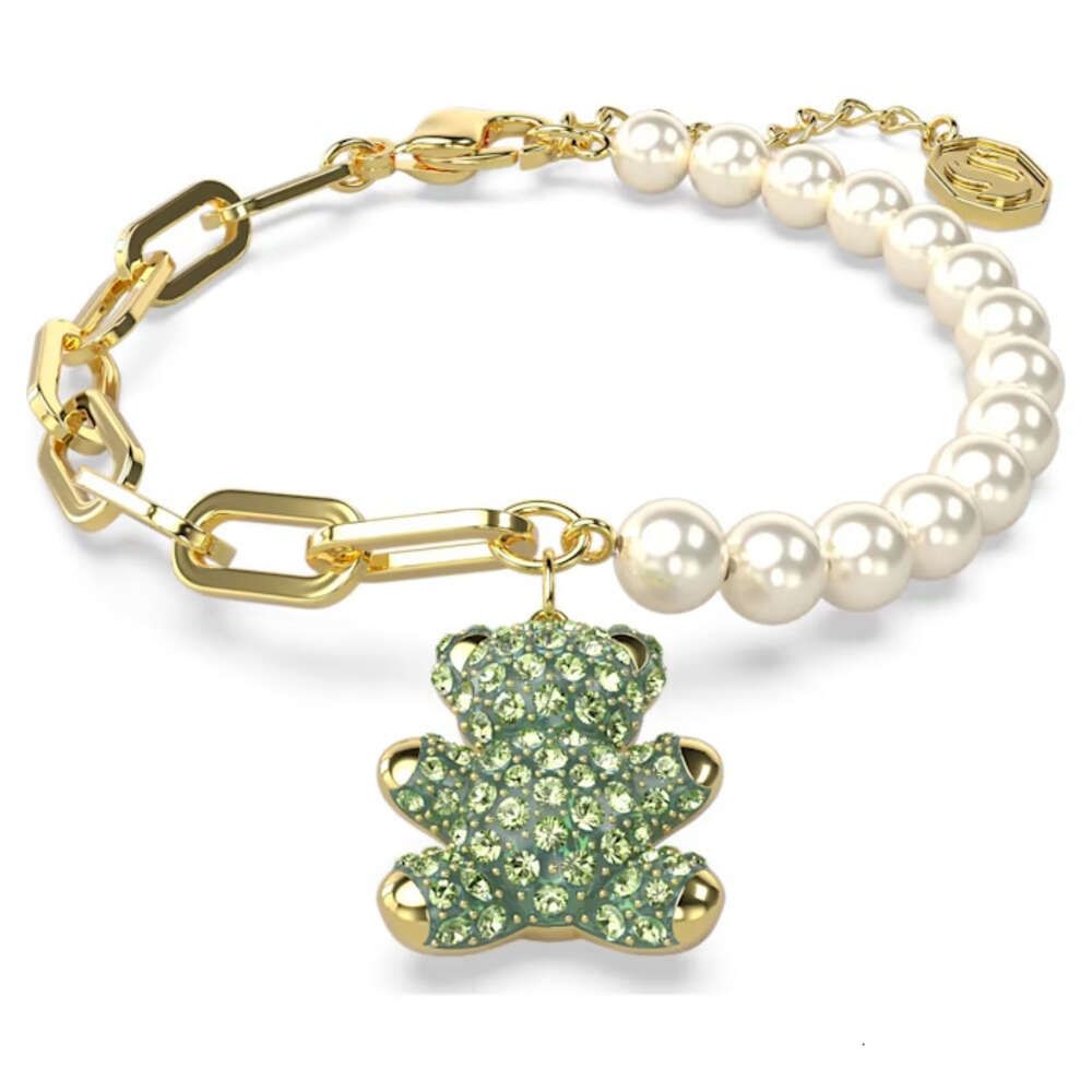 Green Little Bear Pearl Bracelet