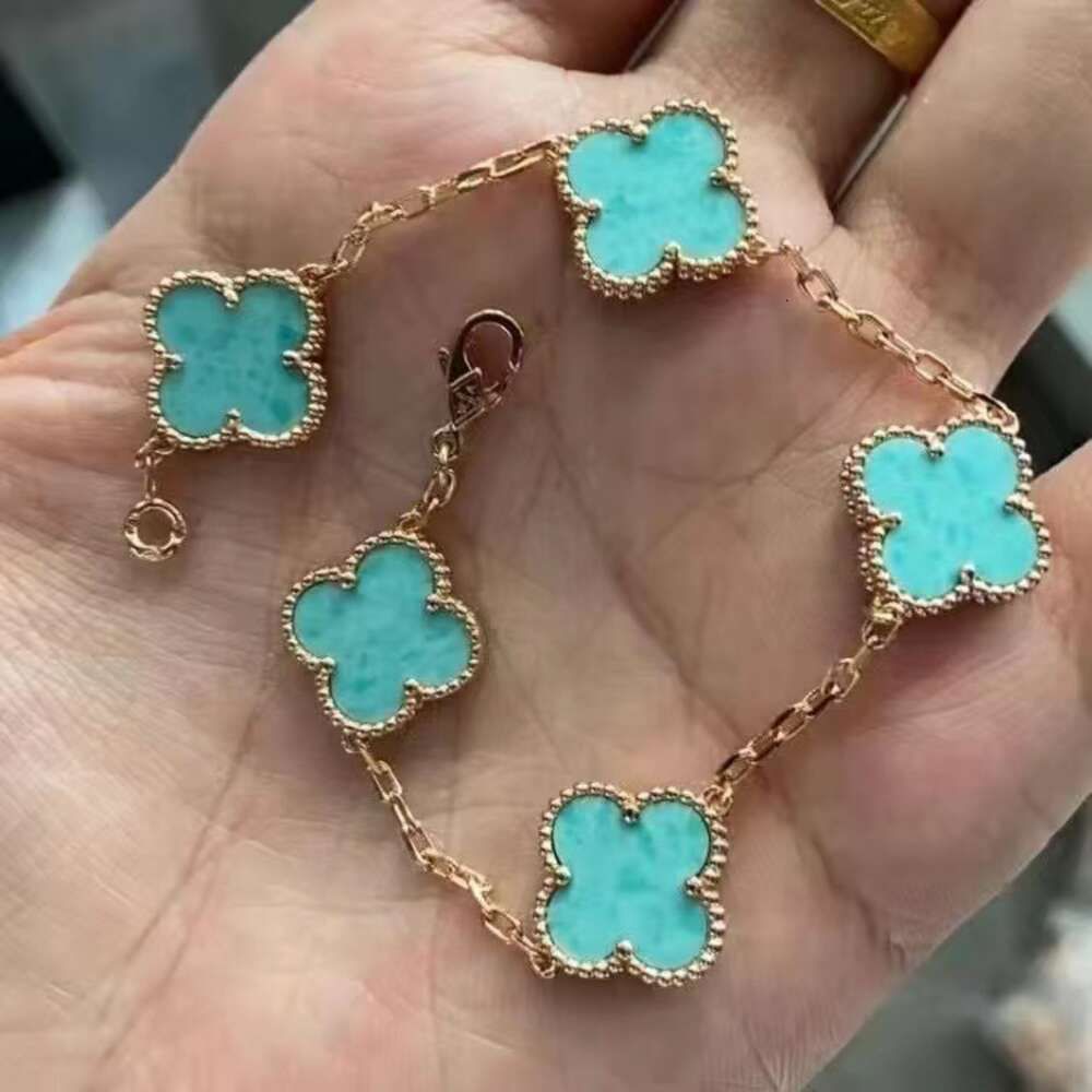 Rose Gold Rose Blue (five Flower Brace