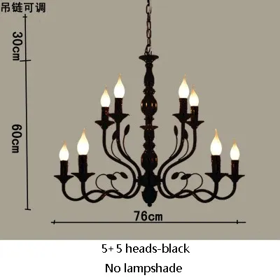 CHINA Luz quente 10 cabeças pretas A