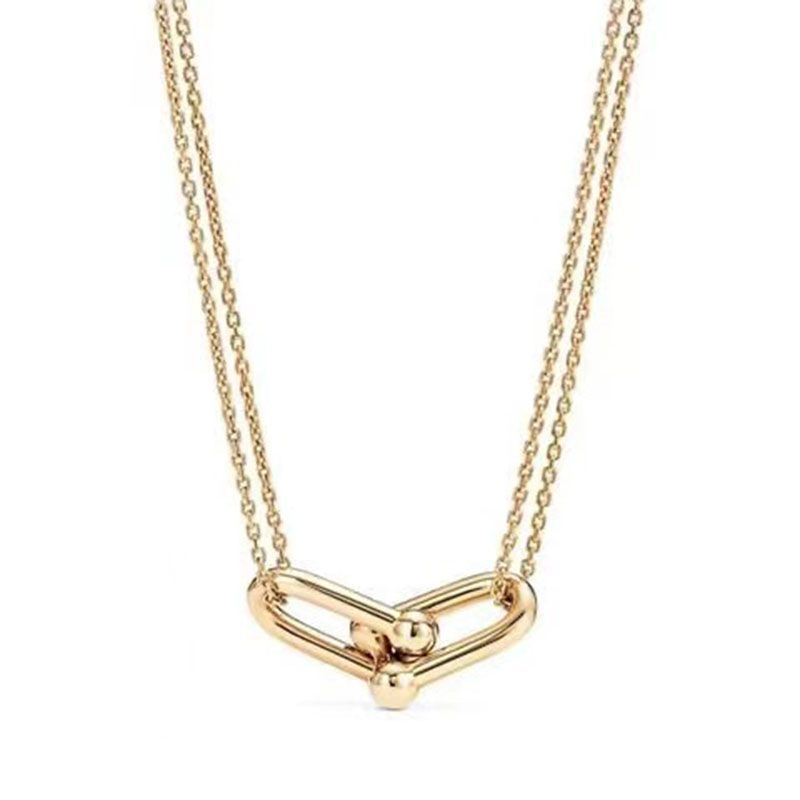 Rose Gold Necklace-41cm (med logotyp)