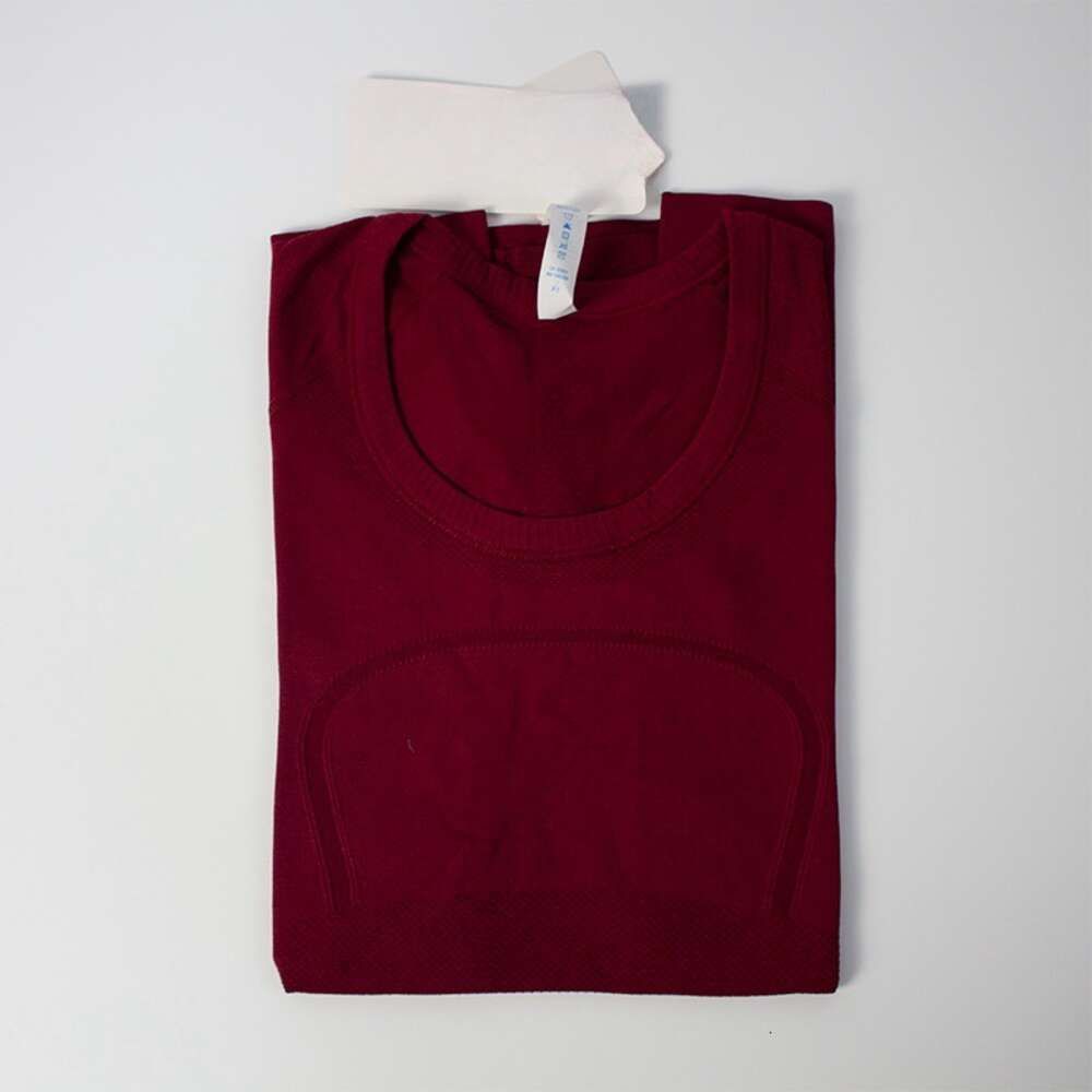 wine red short sleeve