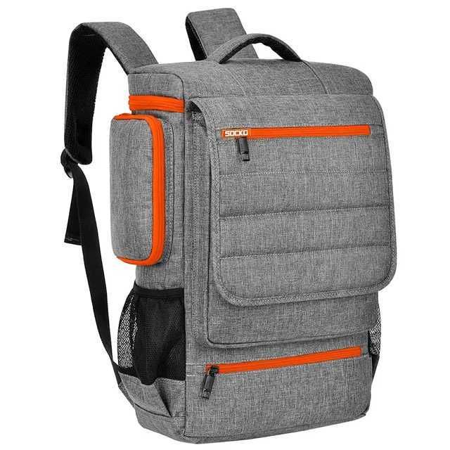 Grey Orange Zipper-17-inch