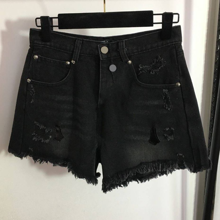 #1.1 Black denim shorts