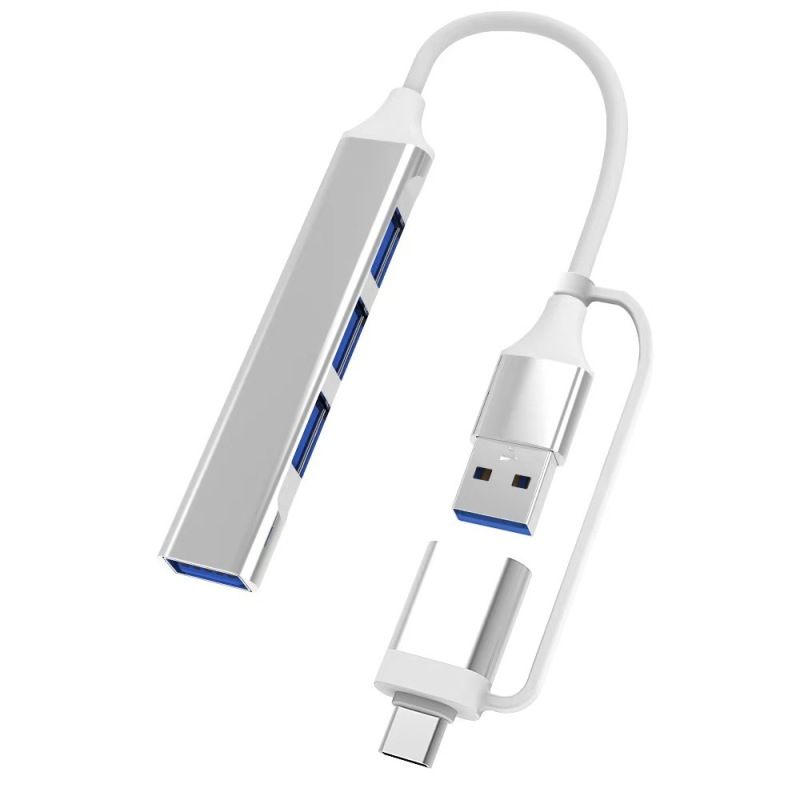 USB3.0 4in1 zilverachtig+ overdrachtspoort