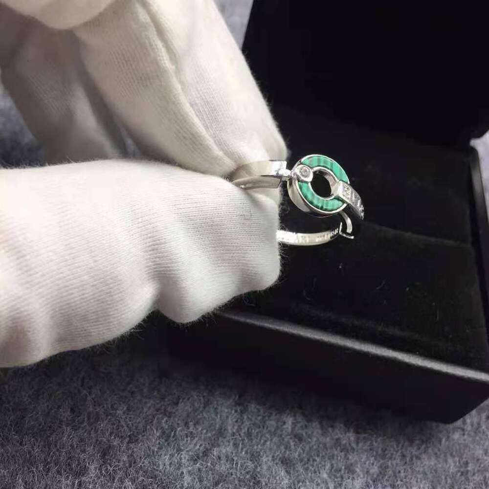 Platinum Peacock Green Ring