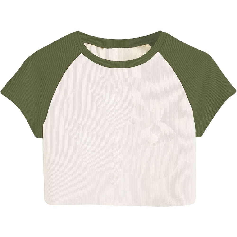 White body/military green sleeves