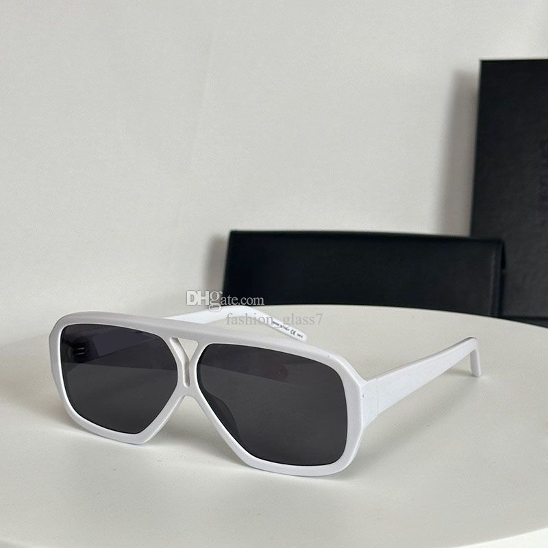 White frame with black lenses