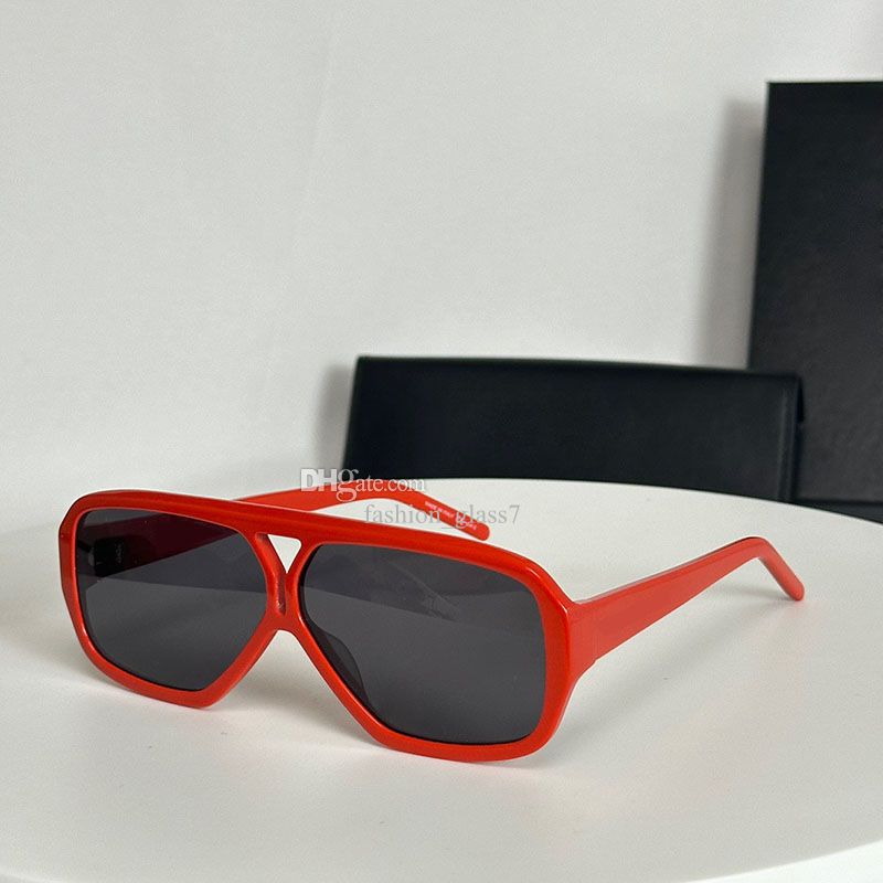 Red frame with black lenses