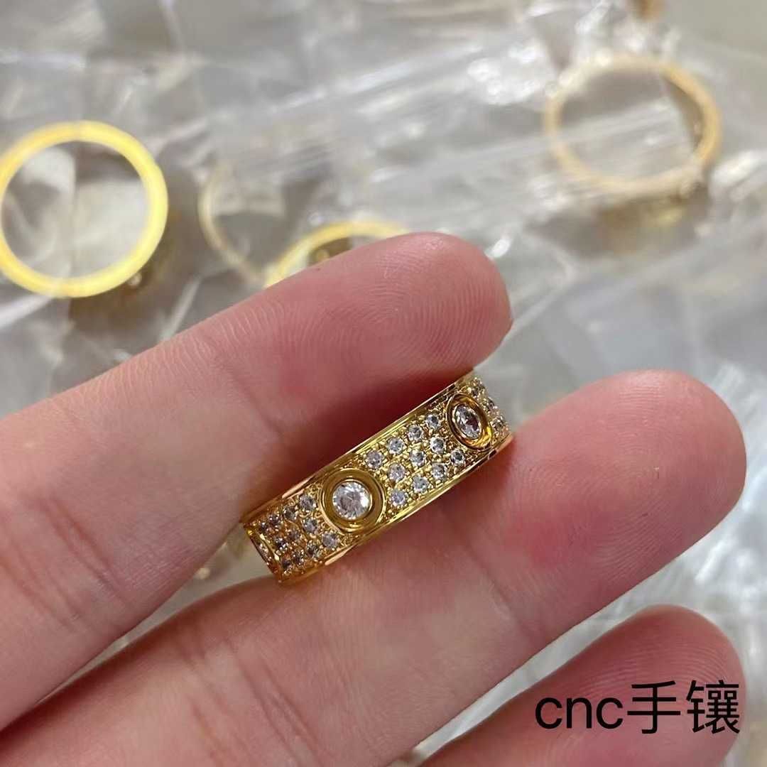 Gold Three Rows with Main Diamond Ring