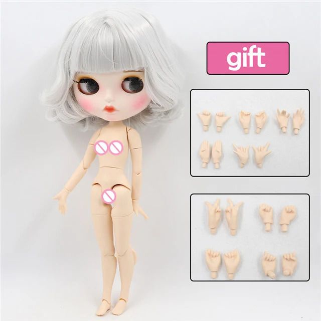 White Matte Face-30 cm Nude Doll11