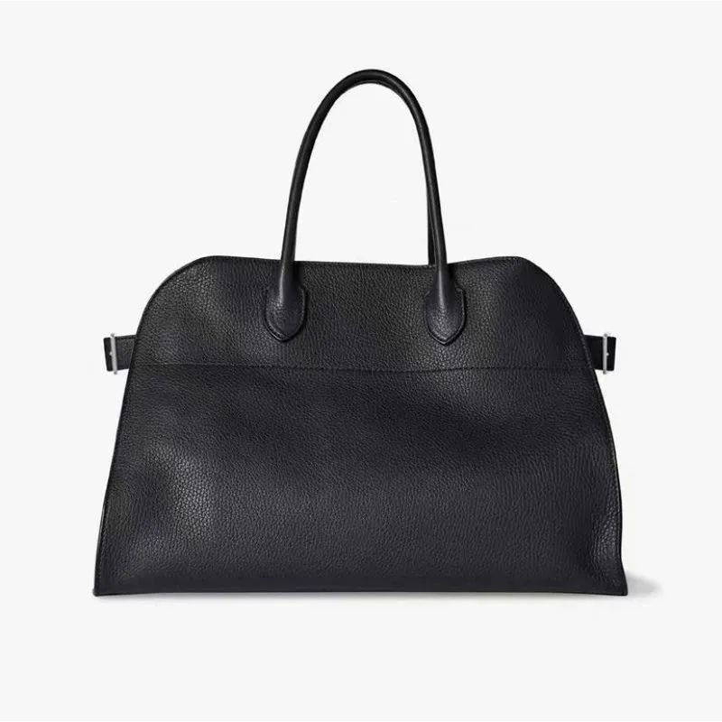 L38cm-Cuir de vache litchi noir