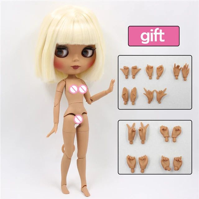 Dark Matte Face-30cm Nude Doll7