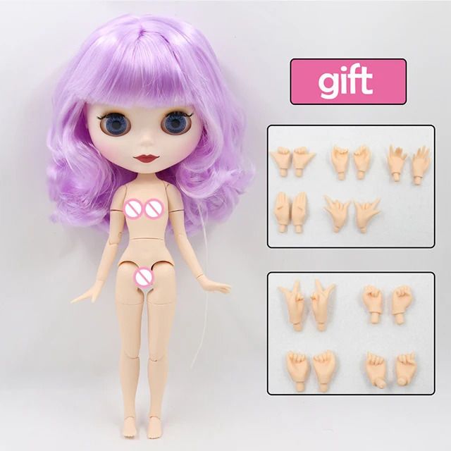 White Matte Face-30cm Nude Doll6