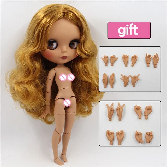 Dark Matte Face-30 cm Nude Doll5