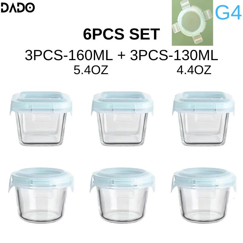 G4 6PCS 160 ml 130 ml