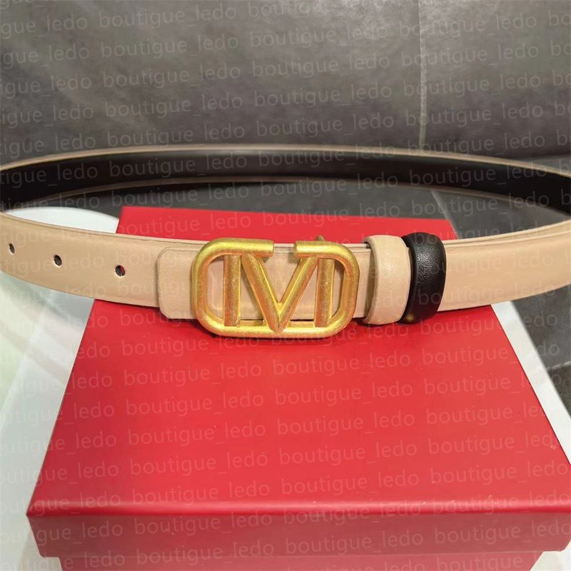 Golden buckle apricot color belt