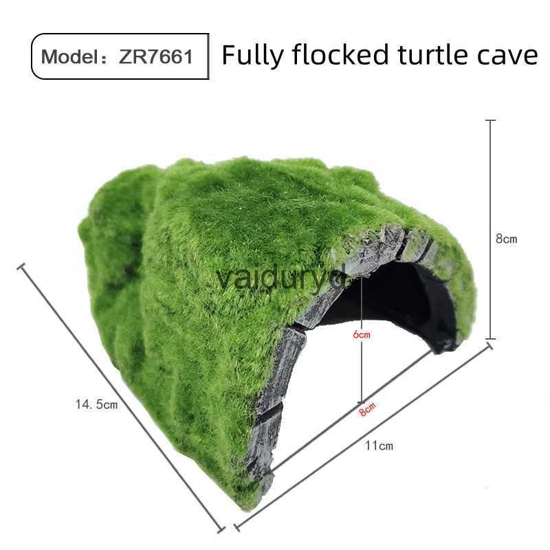 Cachettes de tortues des cavernes entièrement floquées