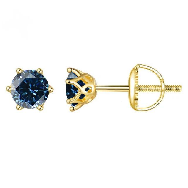 Deep Blue-2.0ct x 2 Gold