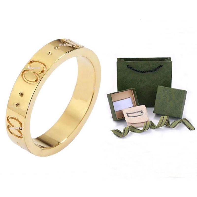 4mm gold ring+green box