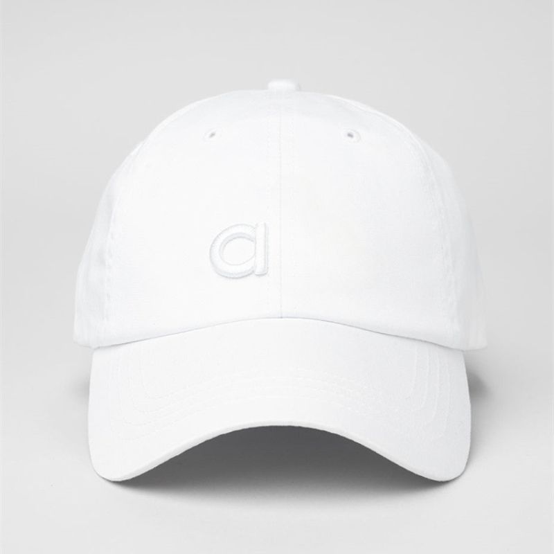 All white embroidered hat