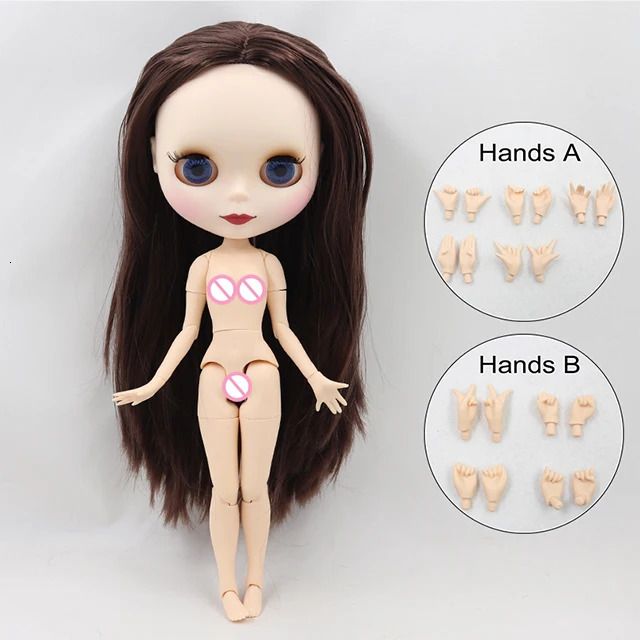 White Matte Face-30cm höjd Doll14