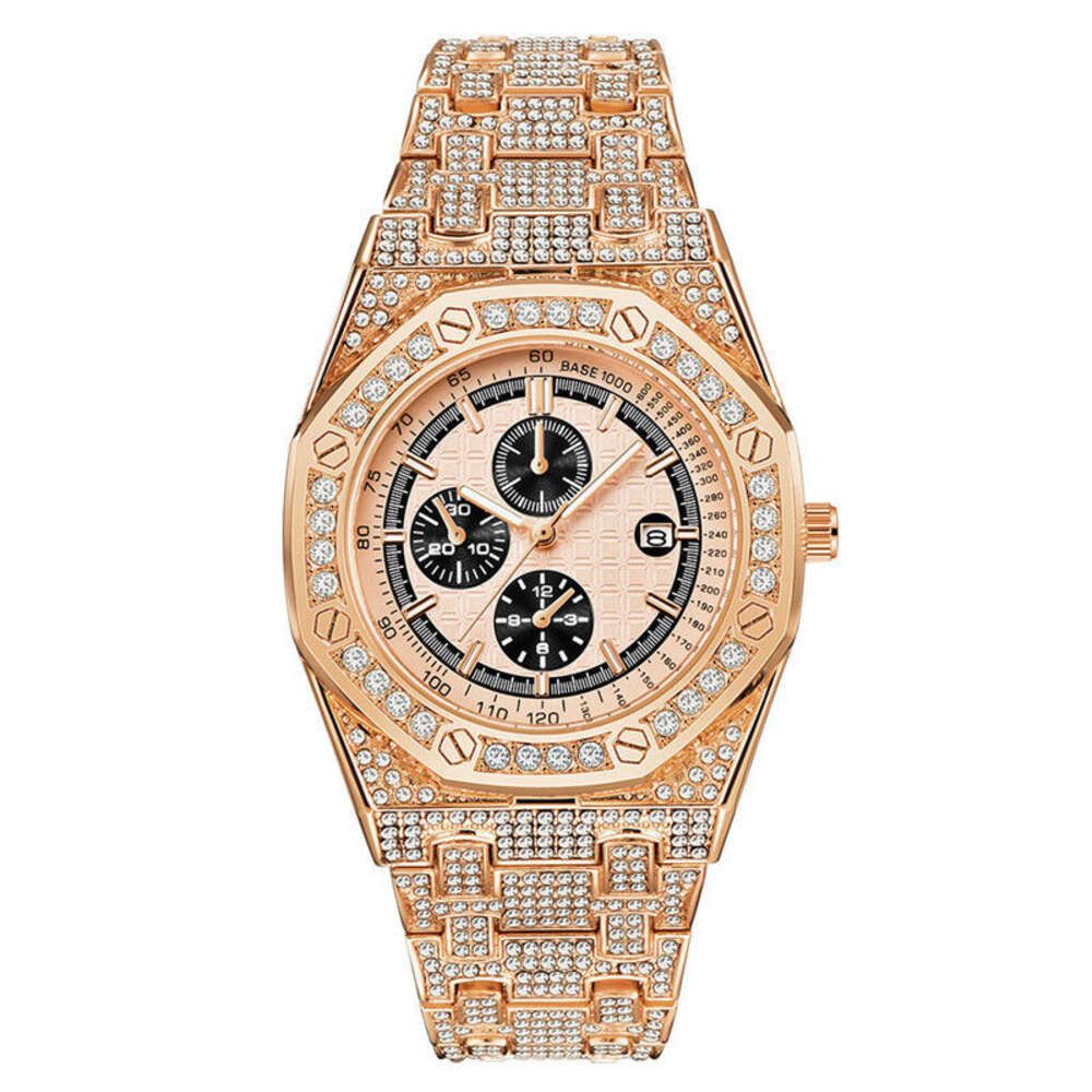 Rose Gold Half Diamond Style