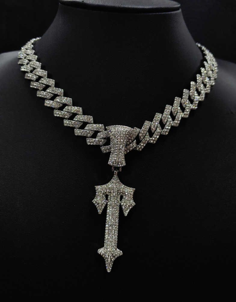 Silver Color with 18inch Cuban Chain