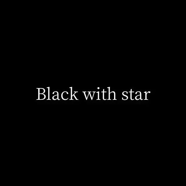 black with star