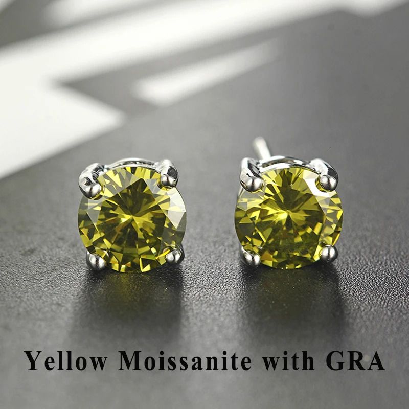 Yellow Moissanite-2.0ct 2pc with Box